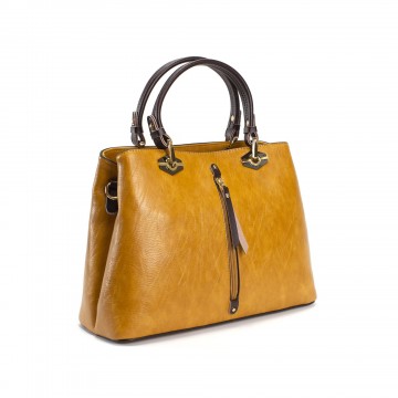 Жіноча класична сумка Miranda гірчична фото