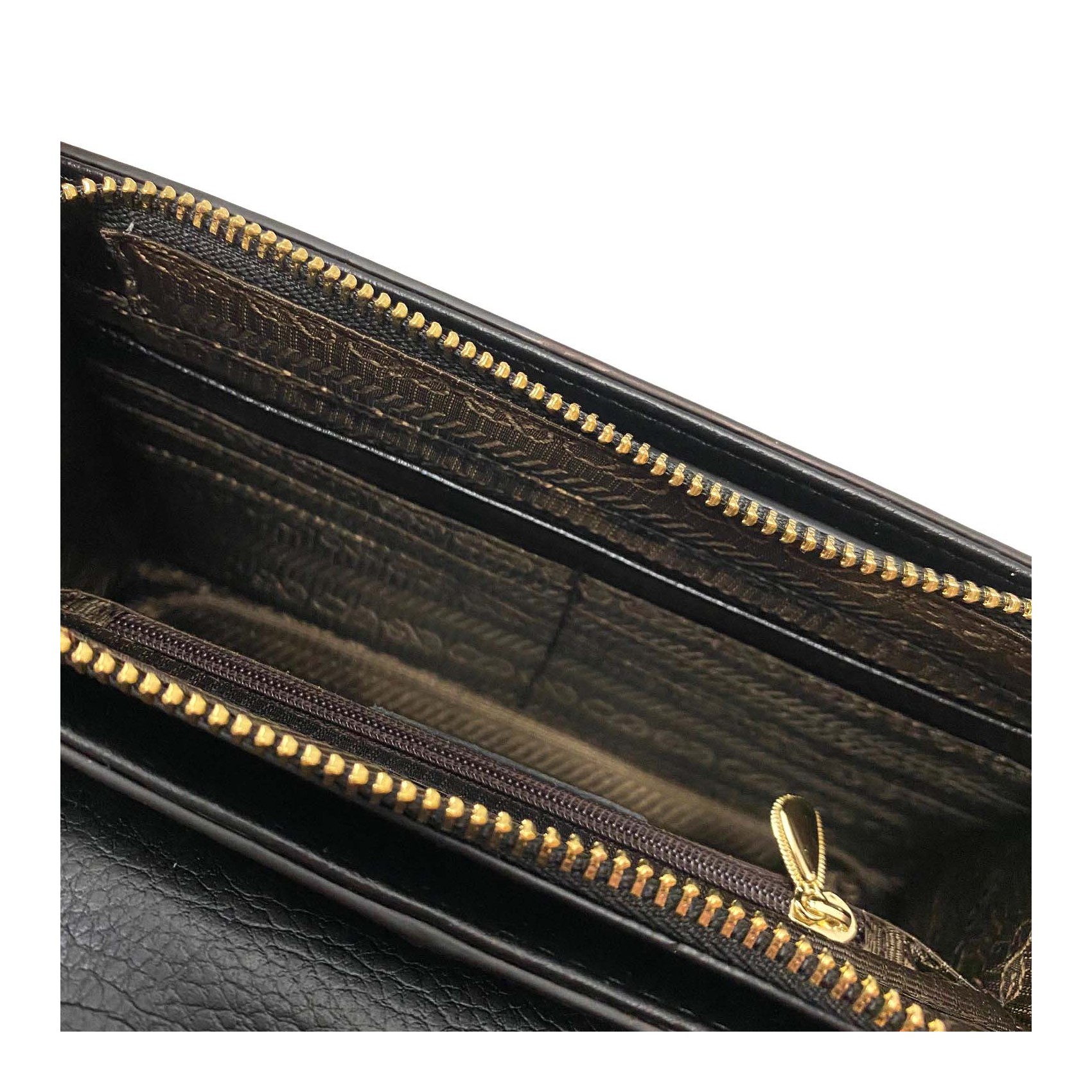 Жіночий шкіряний клатч Elizabeth чорний з біло-бежевим верхом