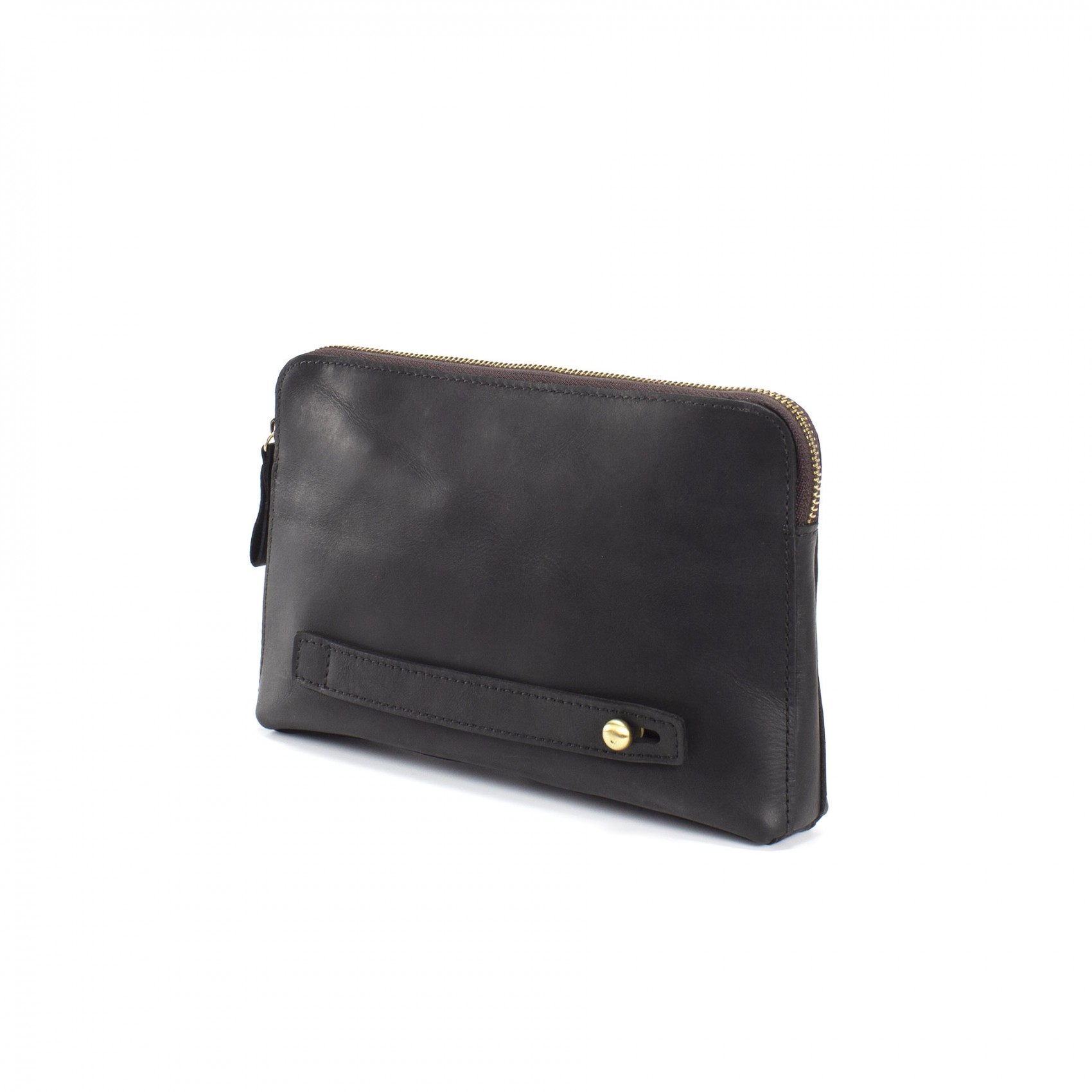 Мужской кожаный мессенджер Leone черный