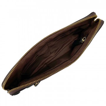 Мужской кожаный мессенджер Leone черный фото