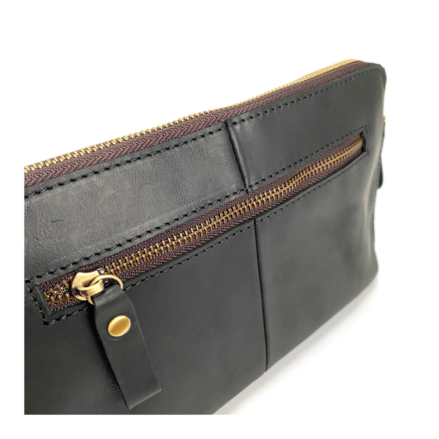 Мужской кожаный мессенджер Leone черный