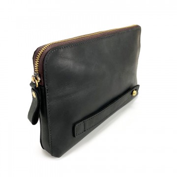 Мужской кожаный мессенджер Leone черный фото