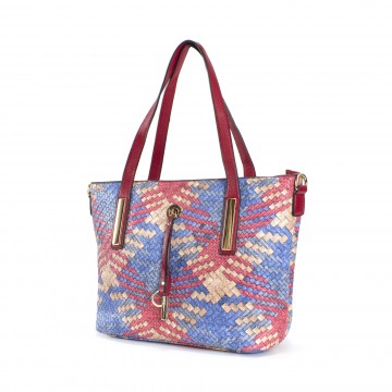 Жіноча сумка Sylvia синьо-червона фото