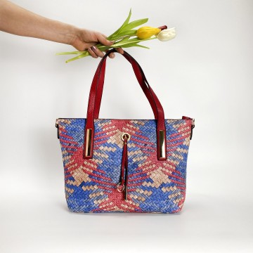 Женская сумка Sylvia сине-красная фото