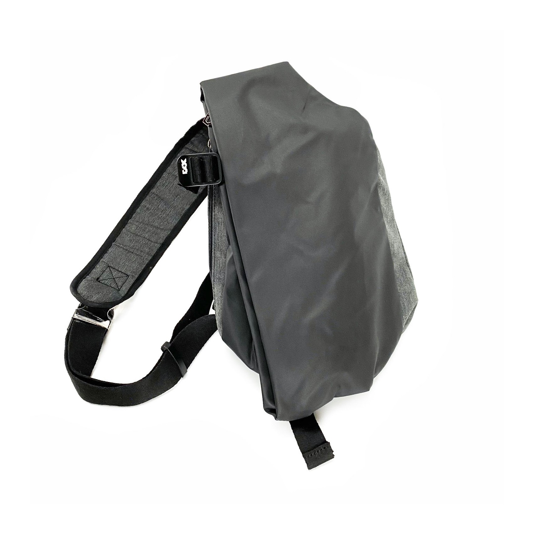 Мужская сумка слинг Mackar Edition через плечо серо-черная