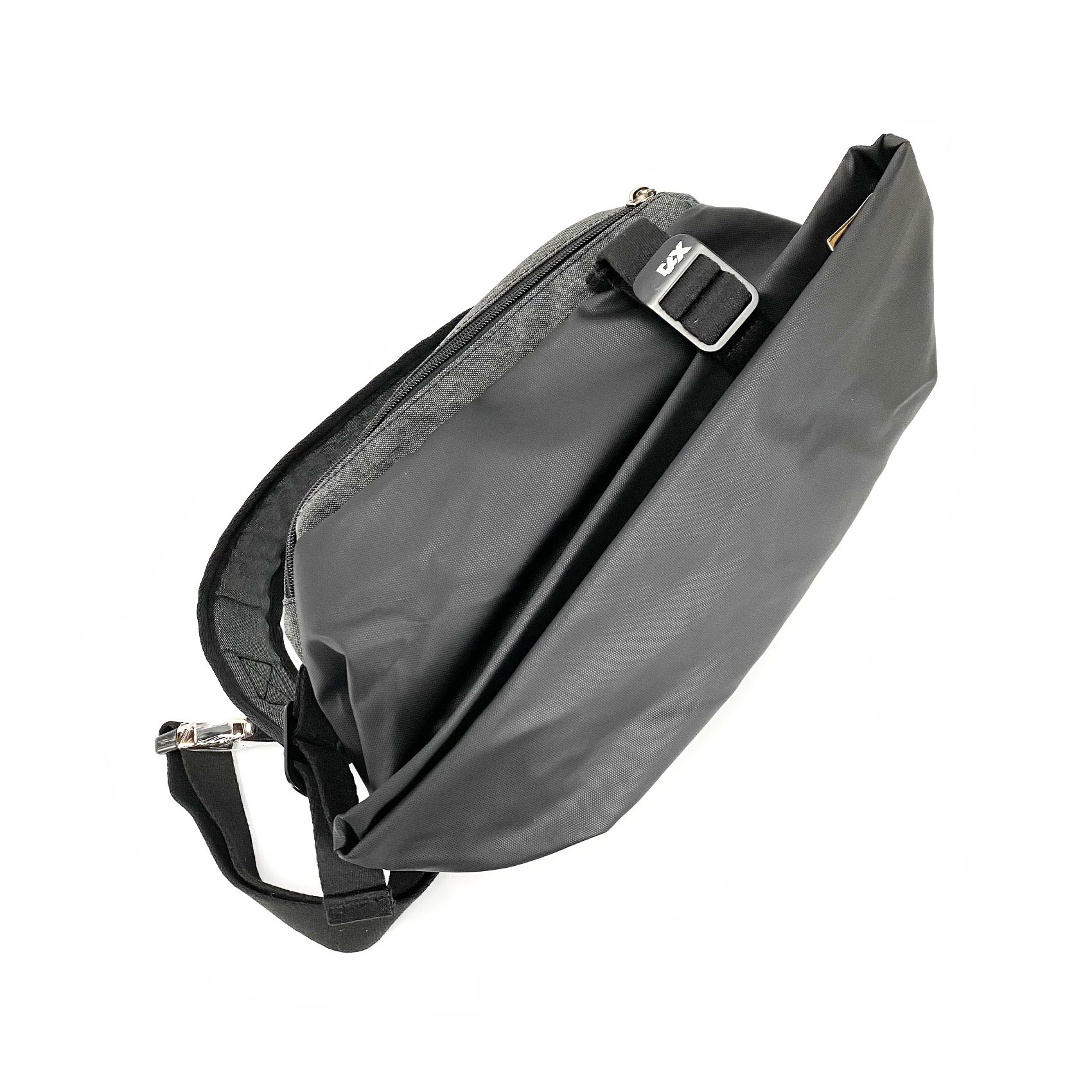 Мужская сумка слинг Mackar Edition через плечо серо-черная