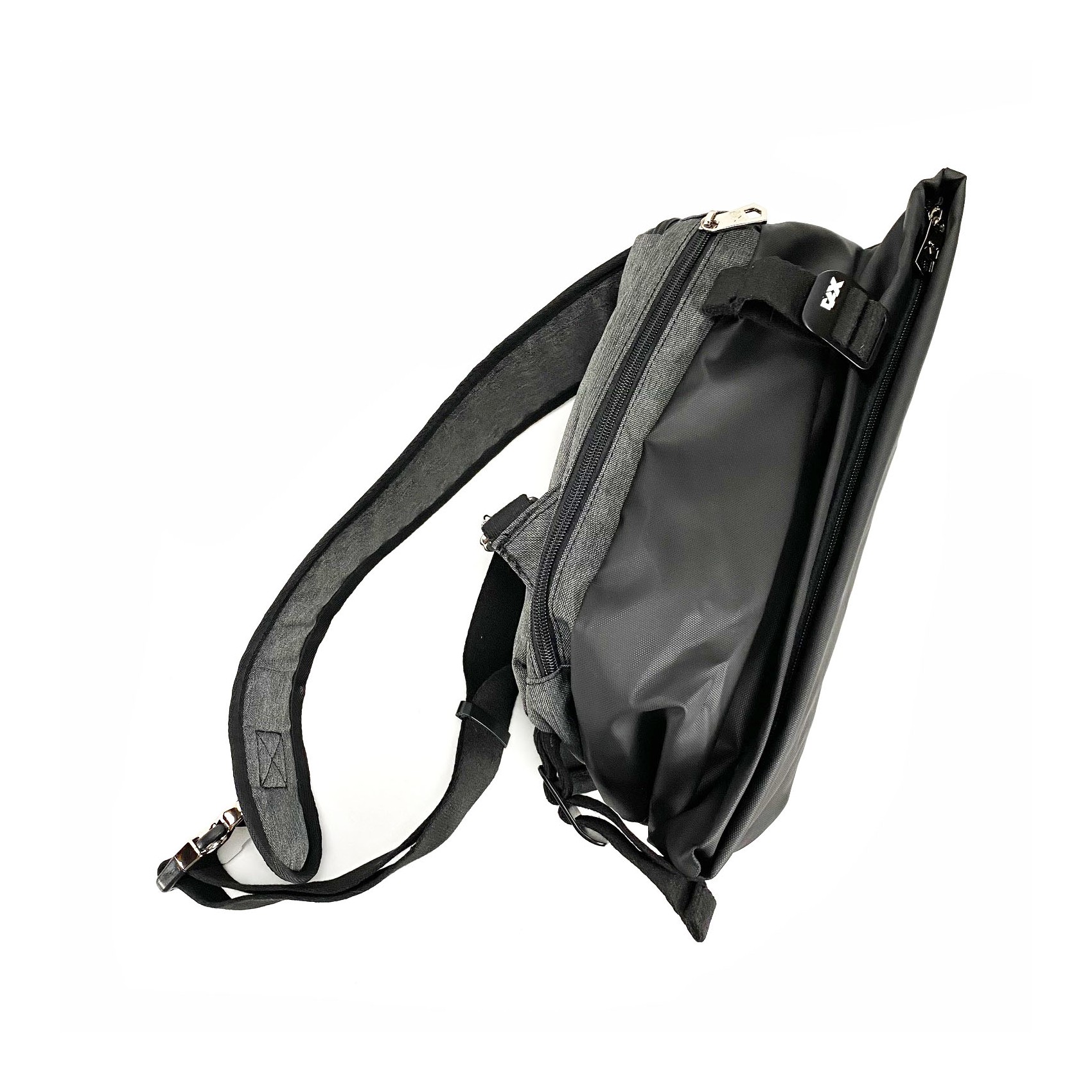 Чоловіча сумка слінг Mackar Edition через плече сіро-чорна