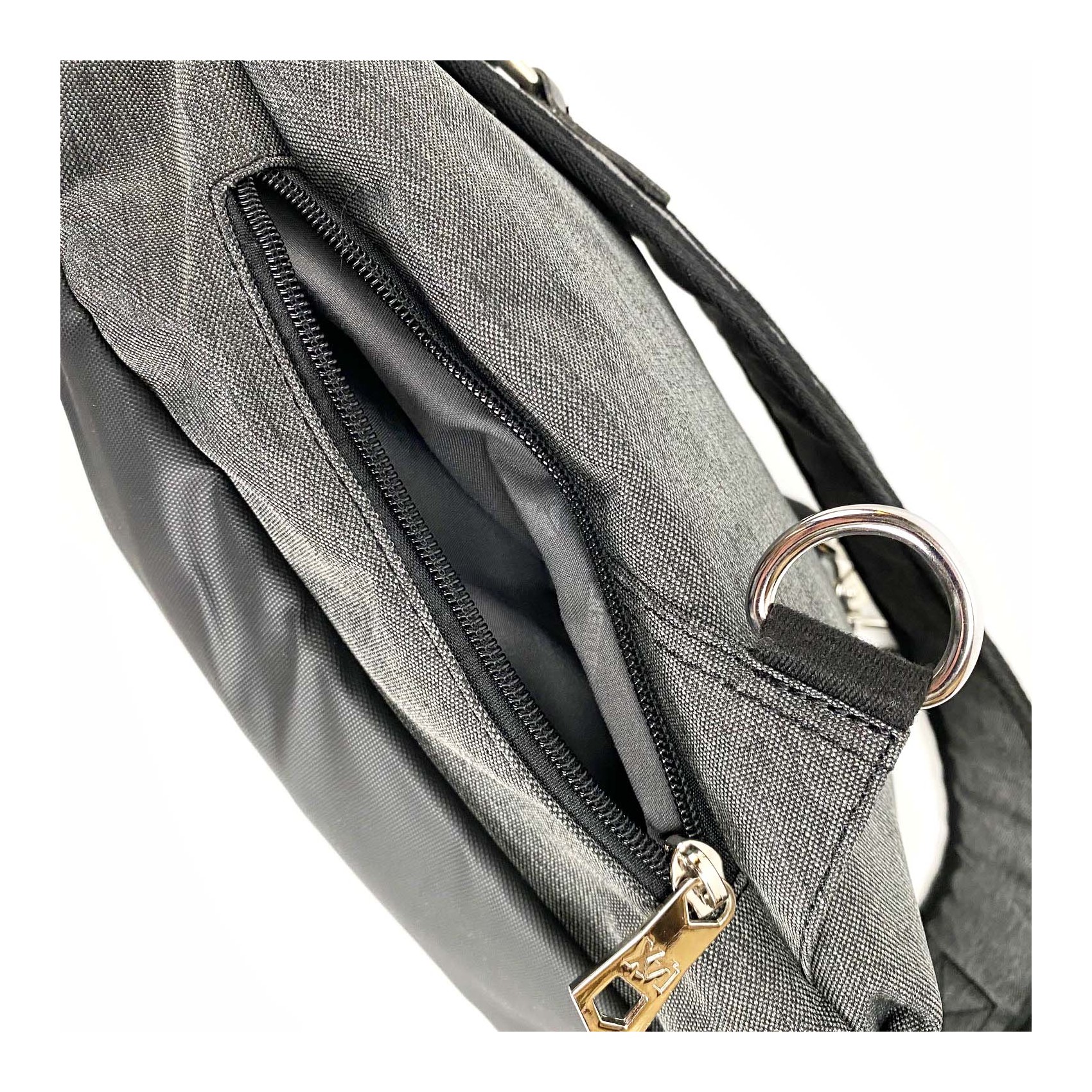 Чоловіча сумка слінг Mackar Edition через плече сіро-чорна