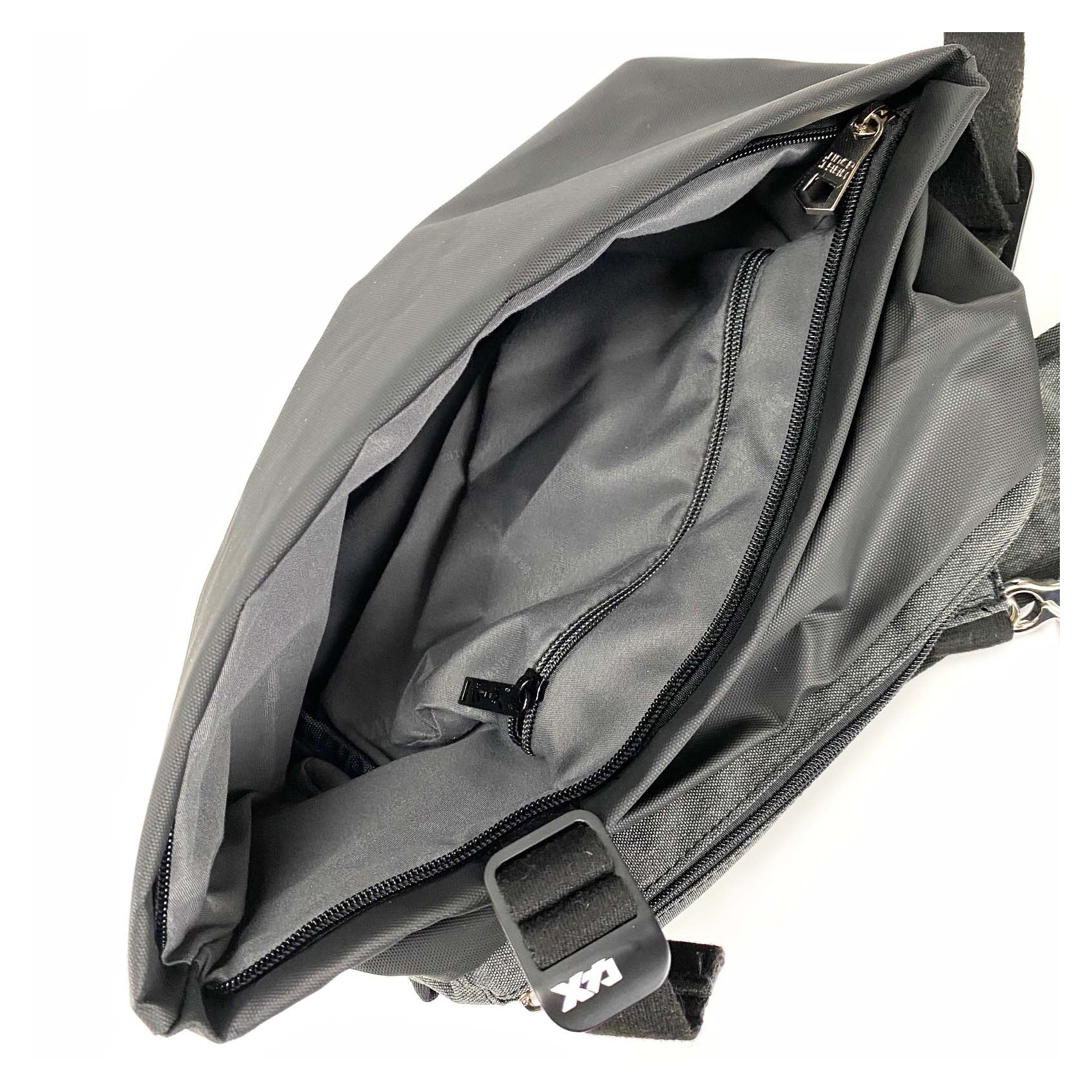 Мужская сумка слинг Mackar Edition через плечо серо-черная