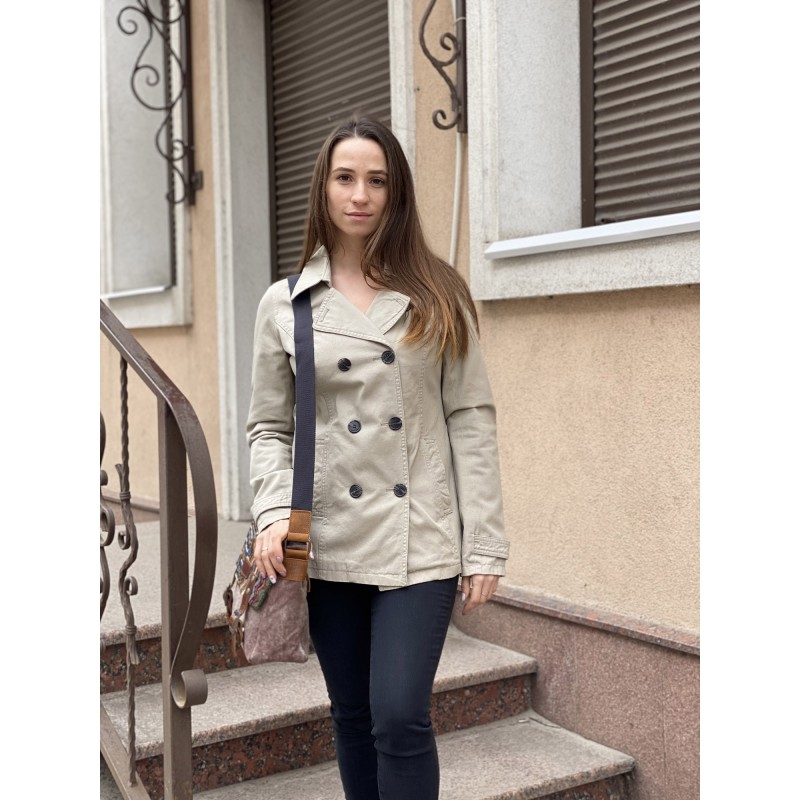 Жіноча сумка через плече Aeon з орнаментом коричнева - 7 фото