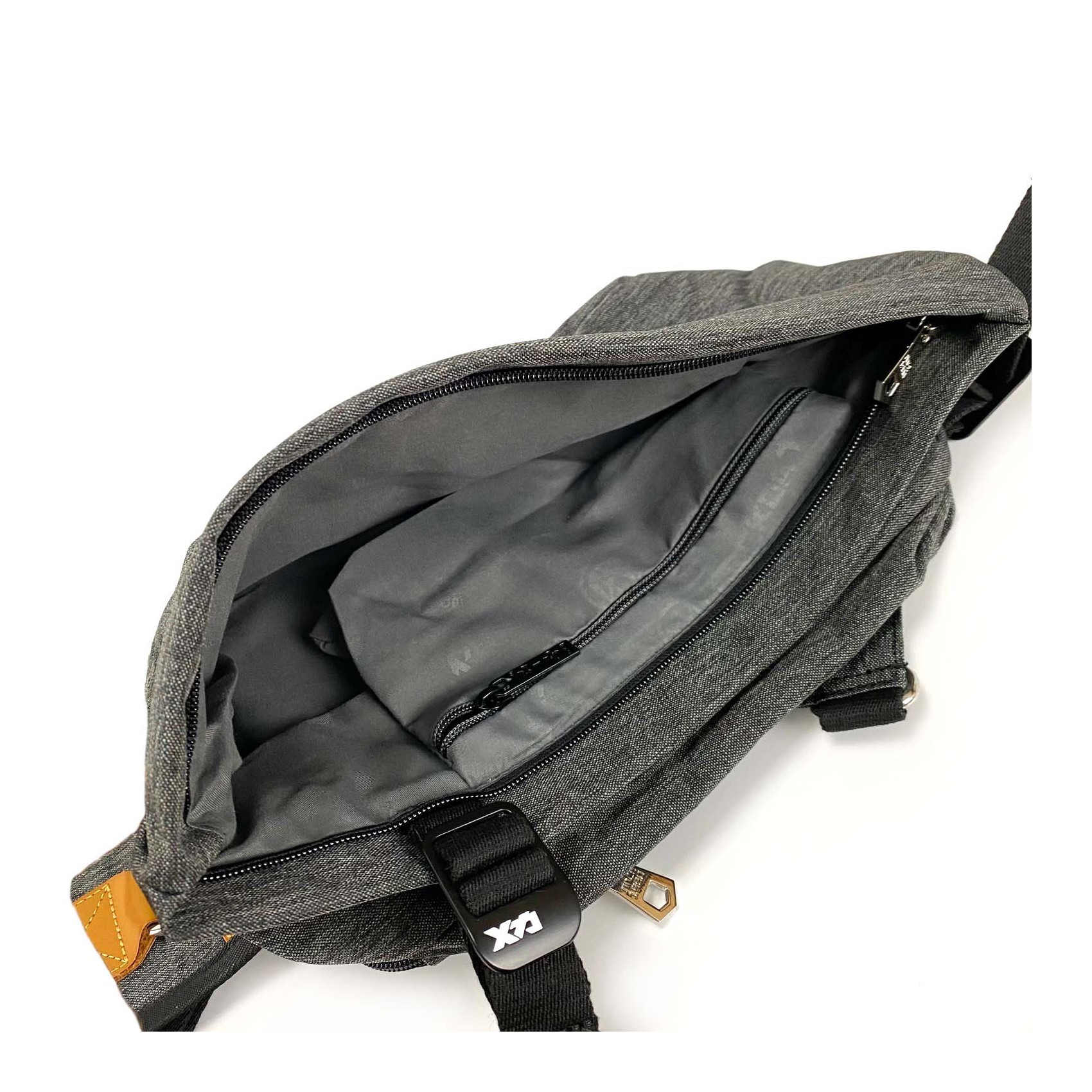 Мужская сумка слинг Mackar Style через плечо серая