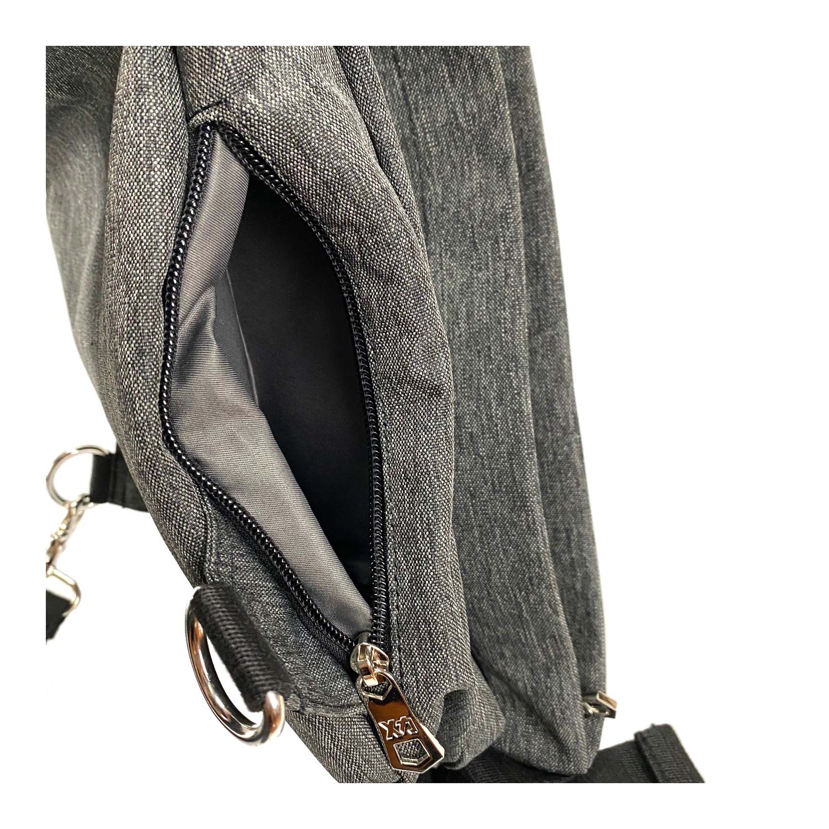 Мужская сумка слинг Mackar Style через плечо серая