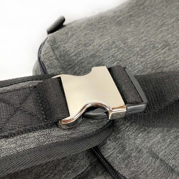 Чоловіча сумка слінг Mackar Style через плече сіра фото