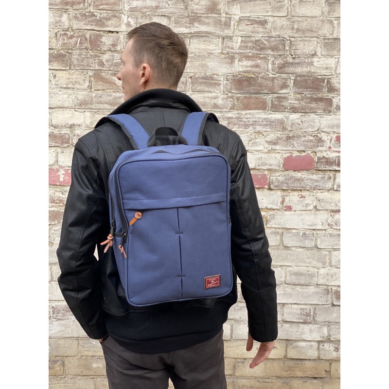 Мужской городской рюкзак Project синий - 4 фото