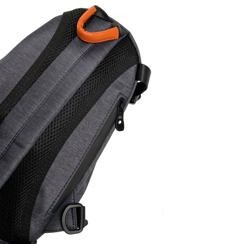 Мужская сумка-рюкзак слинг MY на одно плечо графит - 7 фото