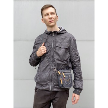 Мужская барсетка Ryan через плечо графит фото