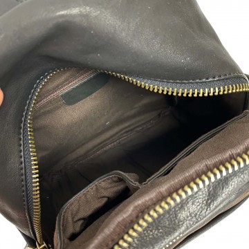 Женский кожаный рюкзак Kate черный фото