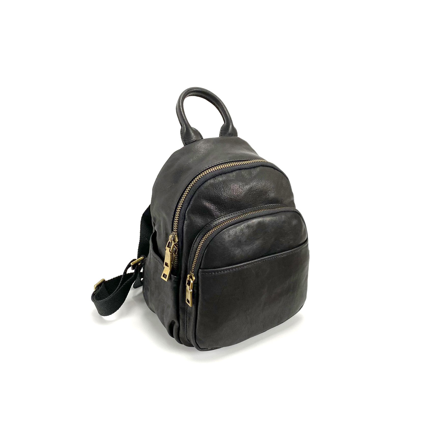 Женский кожаный рюкзак Kate черный