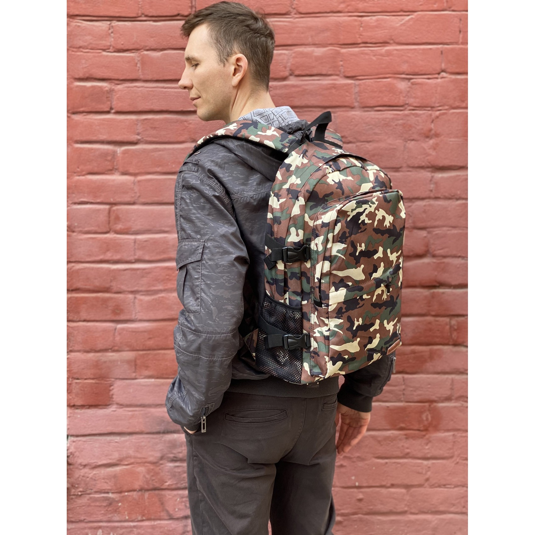Рюкзак дорожній Combat коричневий камуфляж