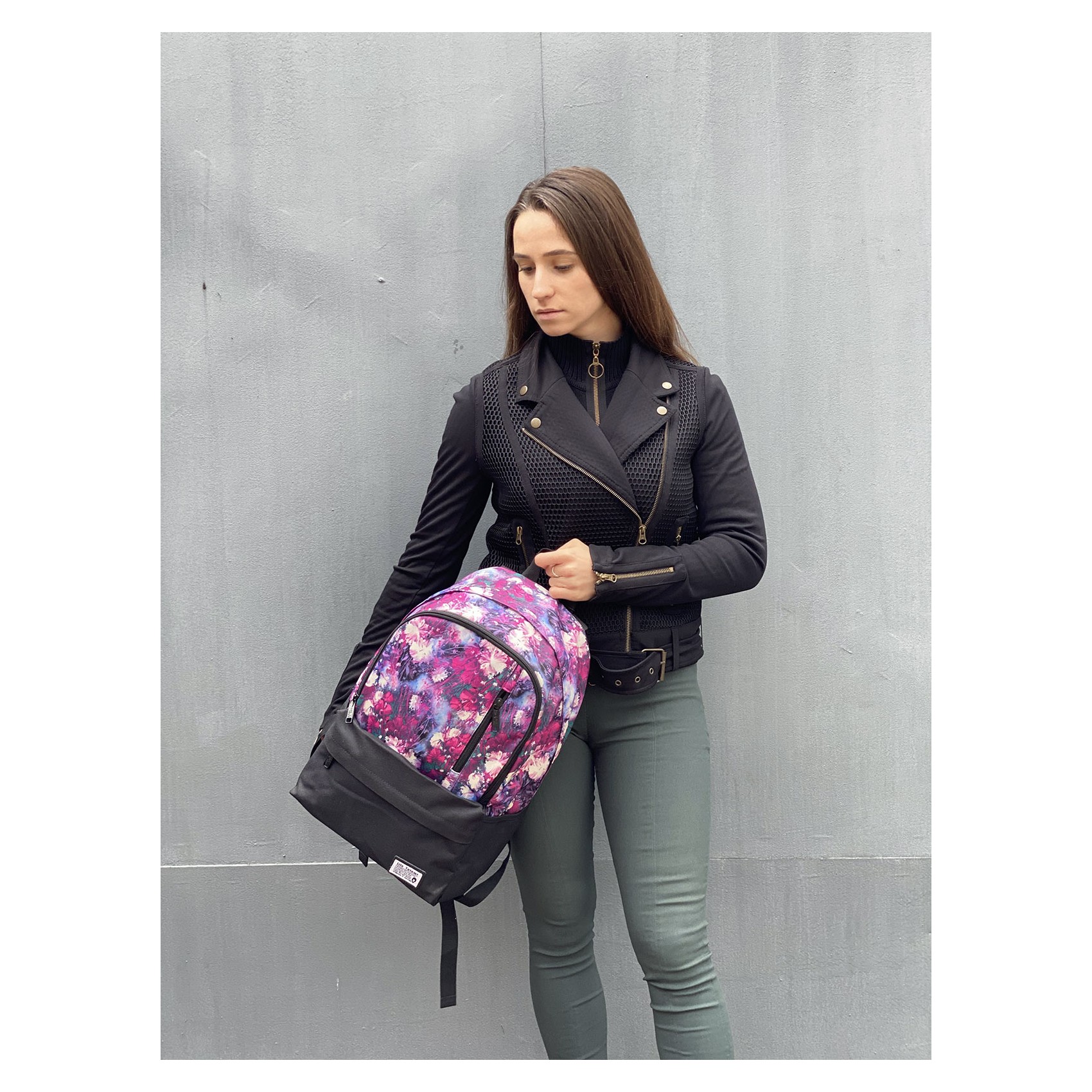 Женский рюкзак Flowers фиолетовый