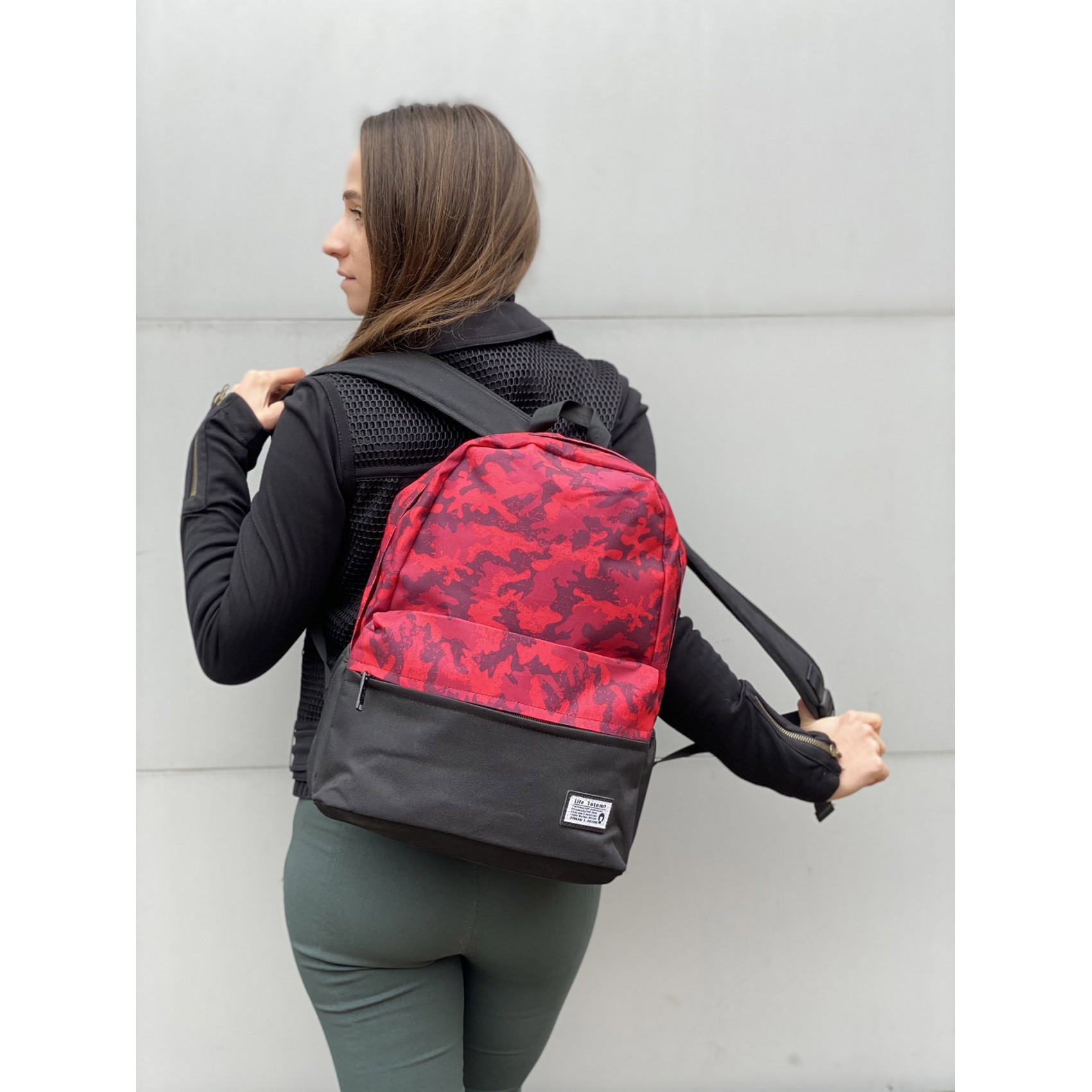 Рюкзак Battle бордовий камуфляж