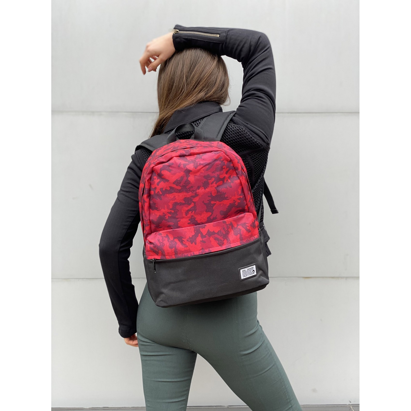 Рюкзак Battle бордовий камуфляж