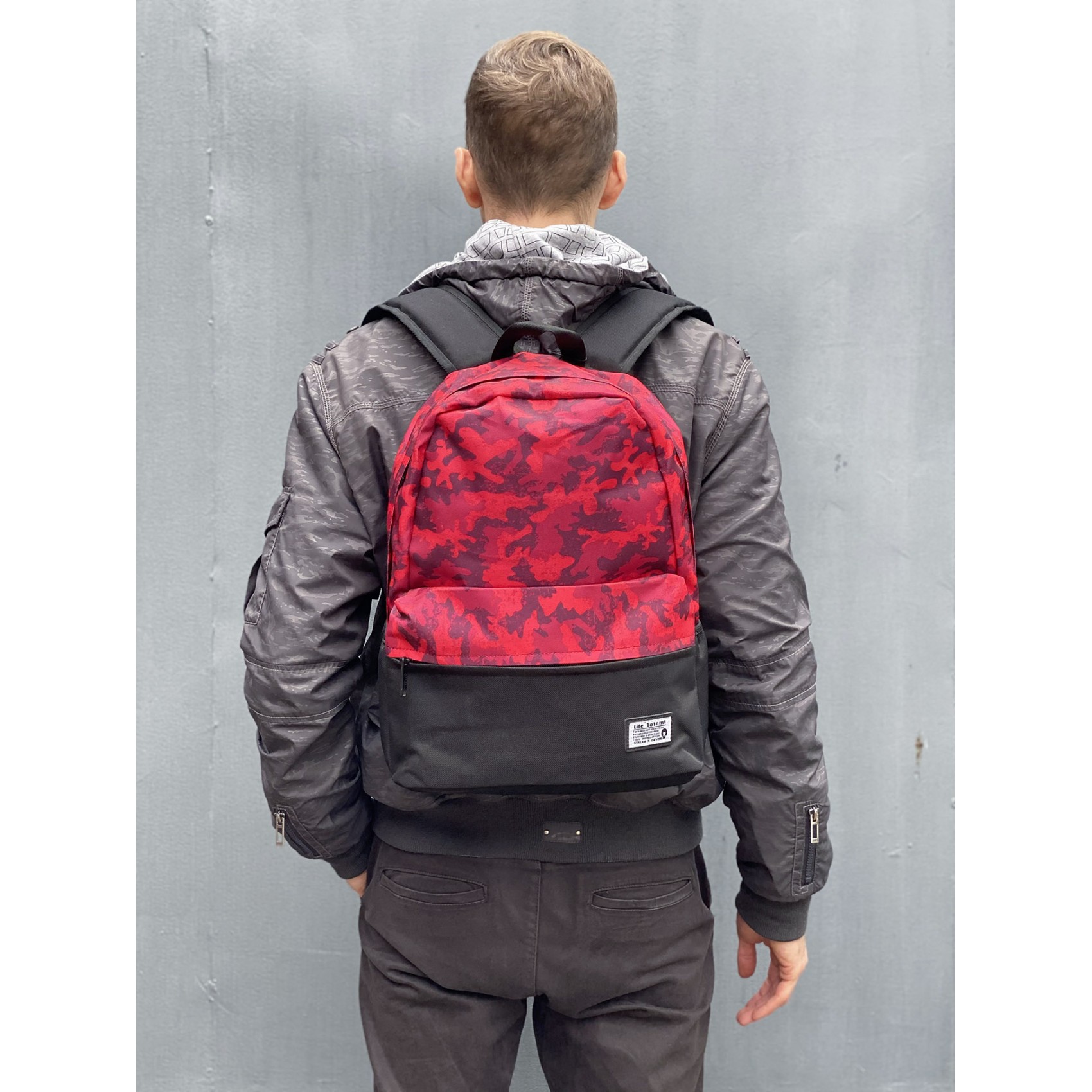 Рюкзак Battle бордовий камуфляж