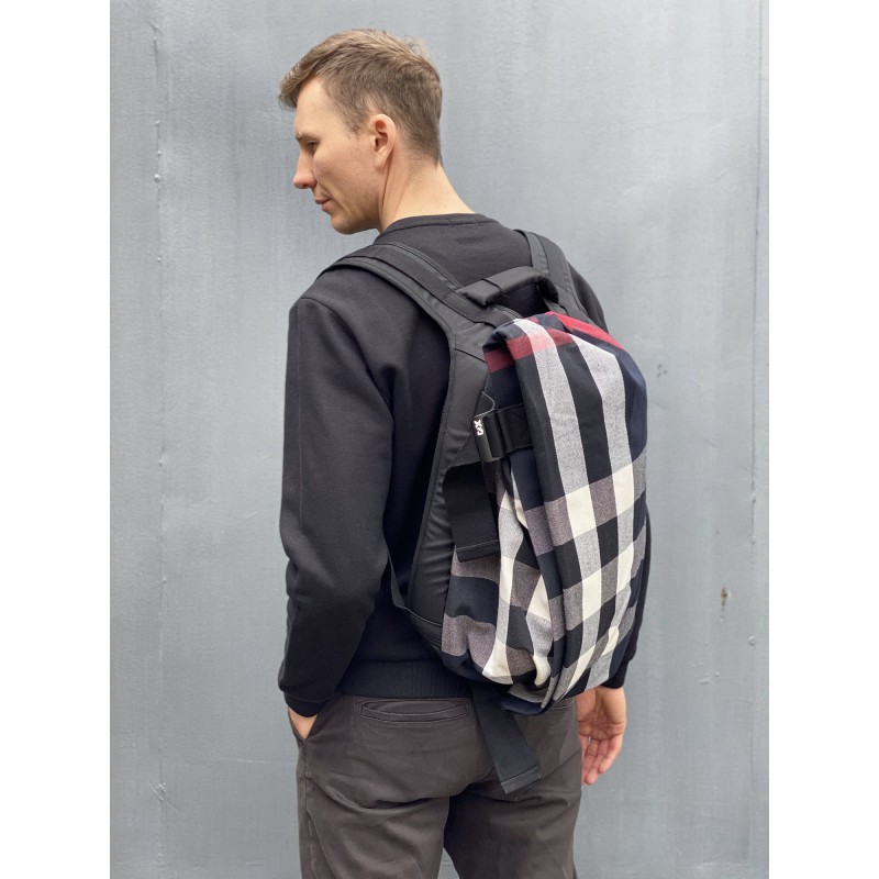 Чоловічий рюкзак Mackar Team чорно-білий - 4 фото