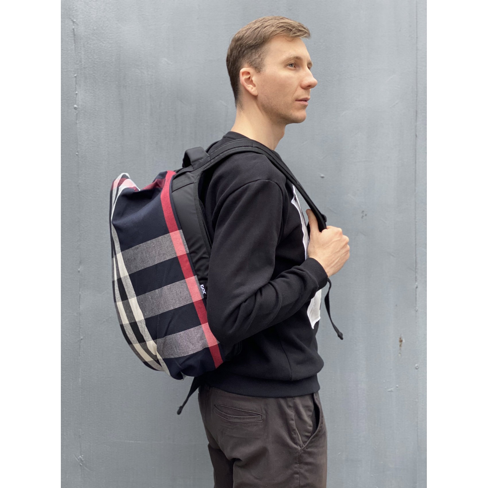 Чоловічий рюкзак Mackar Team чорно-білий