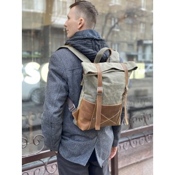 Чоловічий міський рюкзак Safari хакі фото