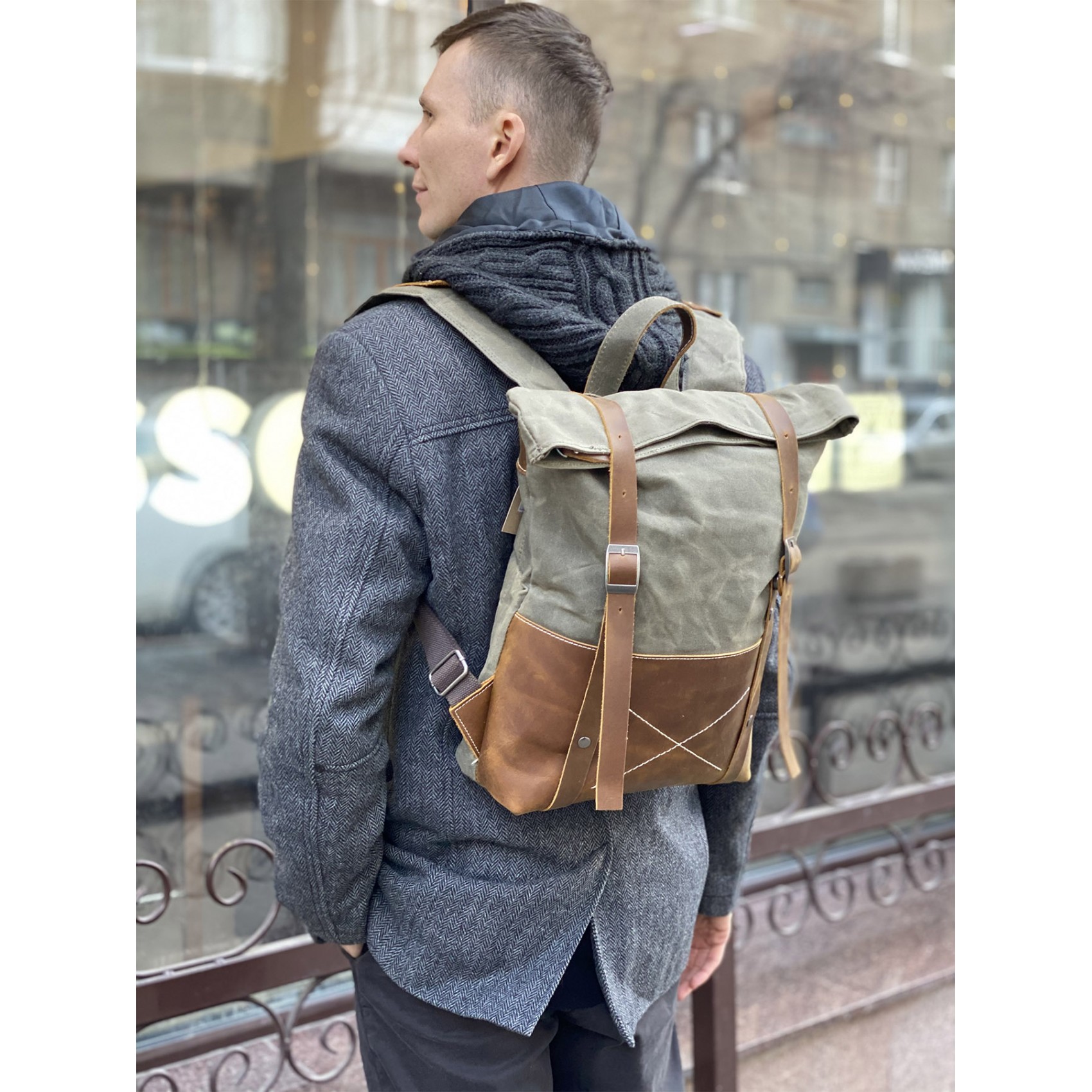 Чоловічий міський рюкзак Safari хакі