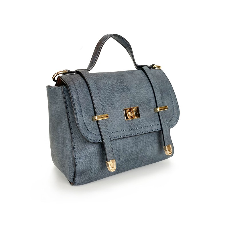 Сумочка-клатч Annette серо-синяя - 1 фото