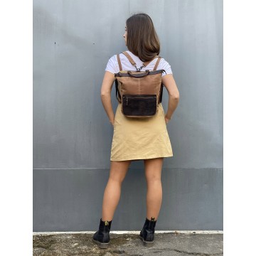 Женский рюкзак Casual way светло-коричневый фото