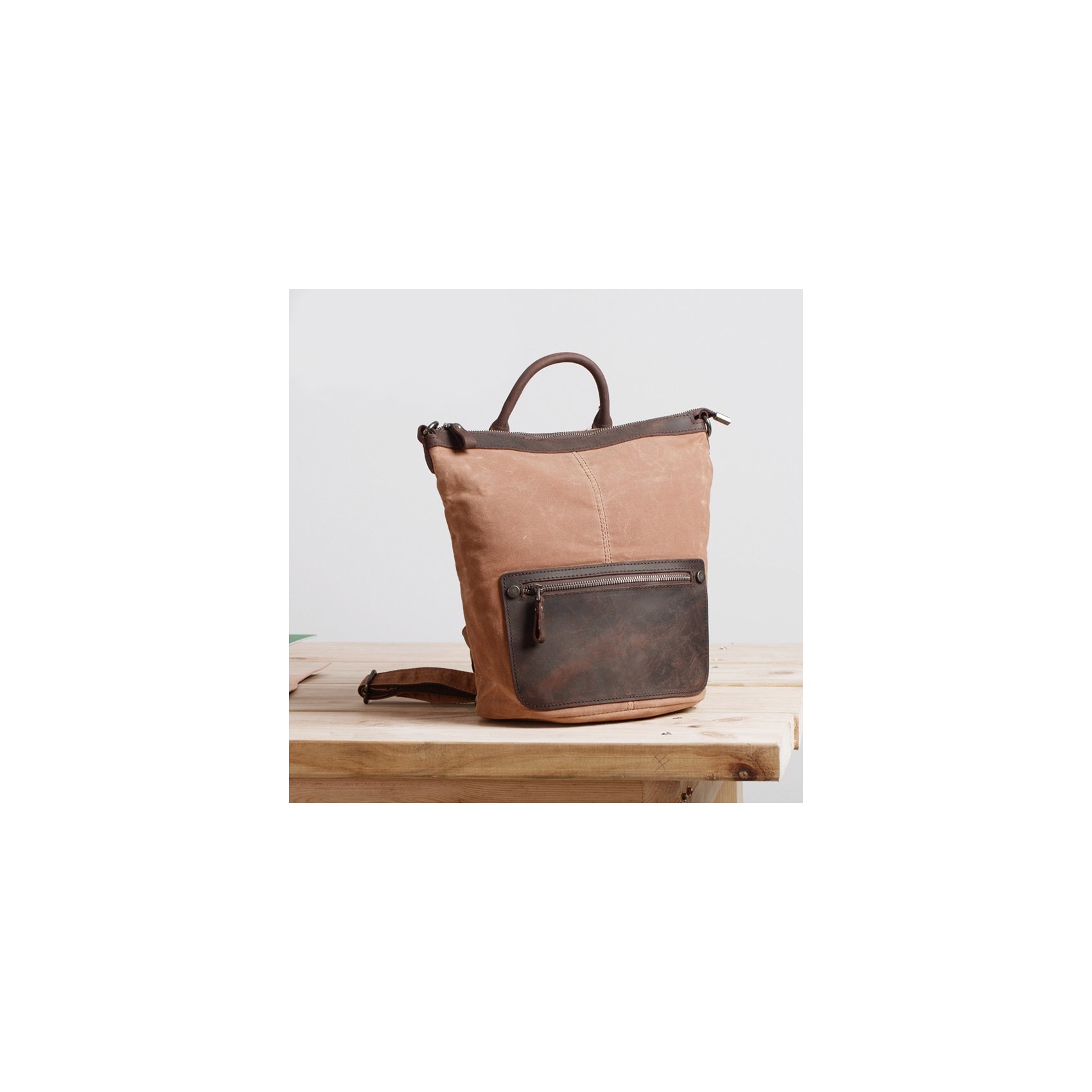 Женский рюкзак Casual way светло-коричневый