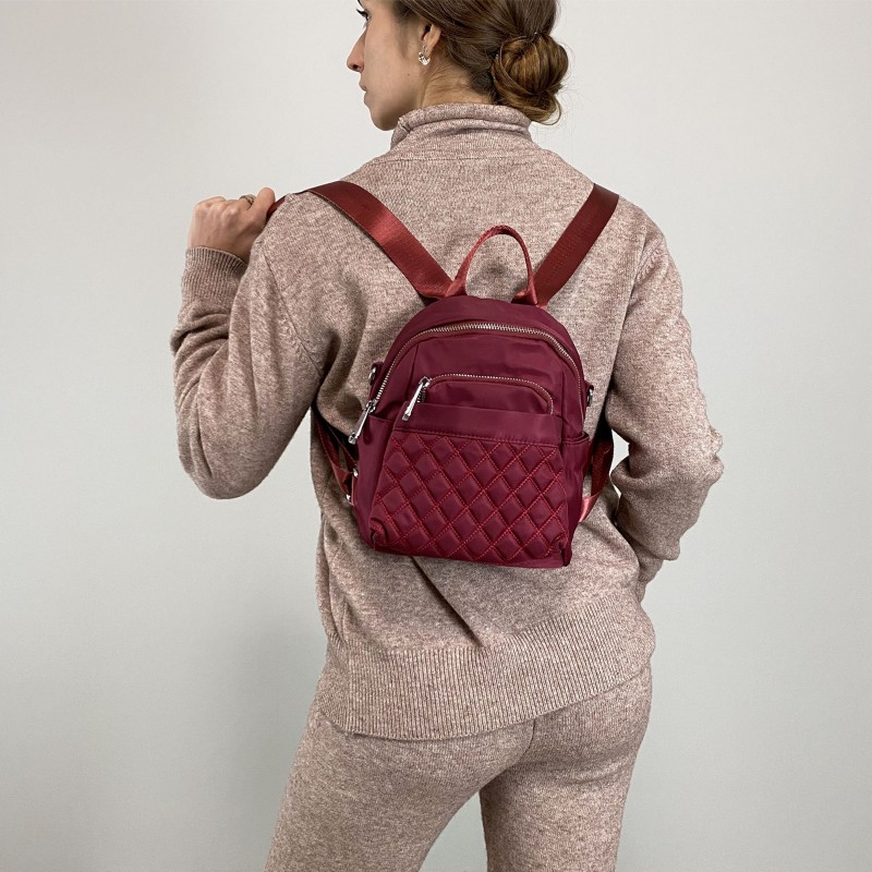 Рюкзак женский бордовый Viva - 5 фото