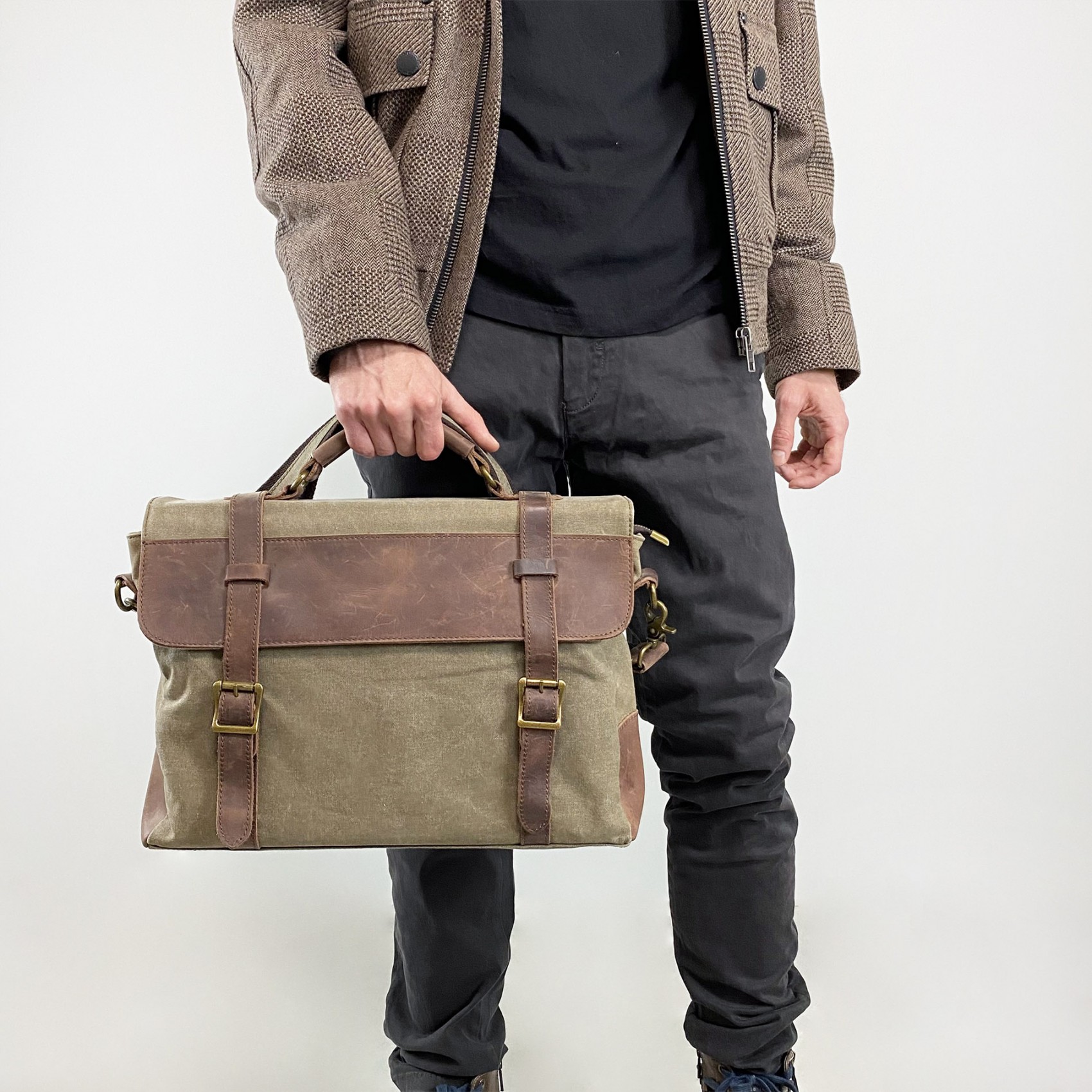 Чоловічий портфель Zein тауп