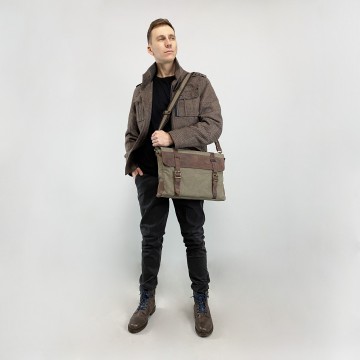 Мужской портфель Zein тауп фото