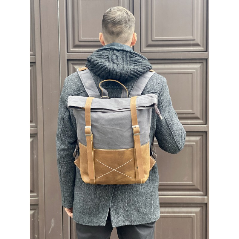 Чоловічий міський рюкзак Safari графіт - 4 фото