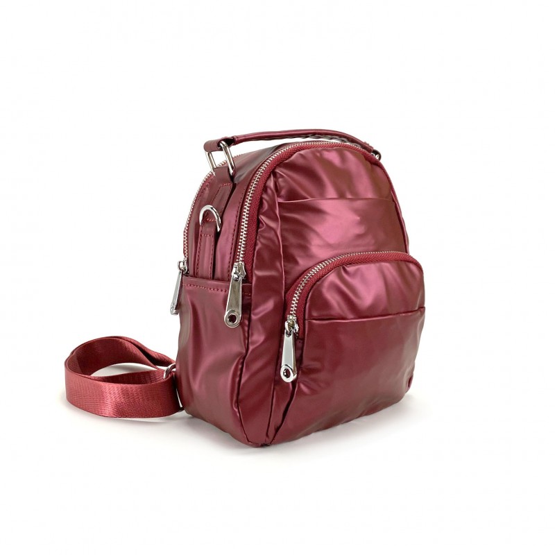 Жіночий рюкзак Betty бордовий - 9 фото