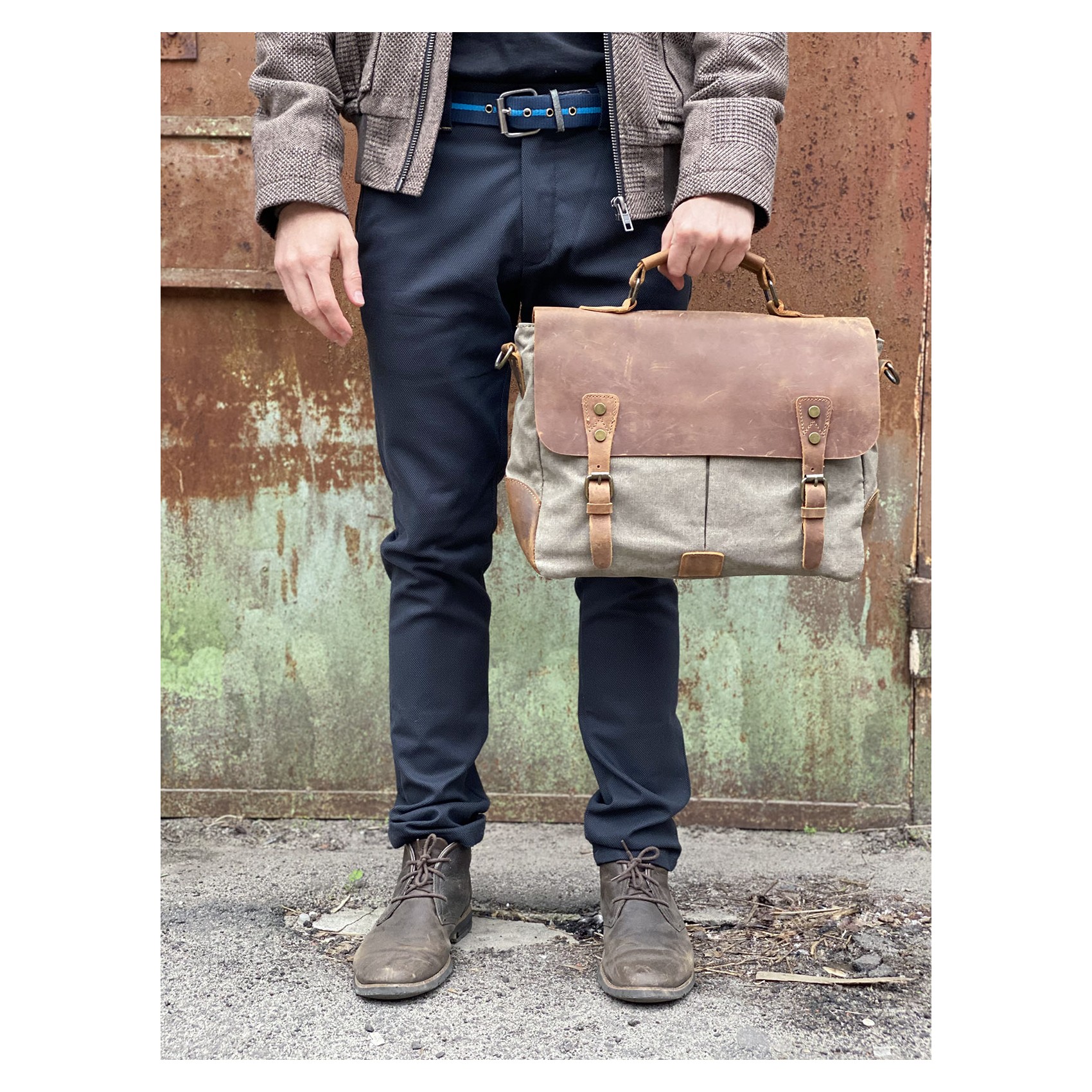 Мужской портфель Tone тауп