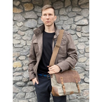 Мужской портфель Tone тауп фото