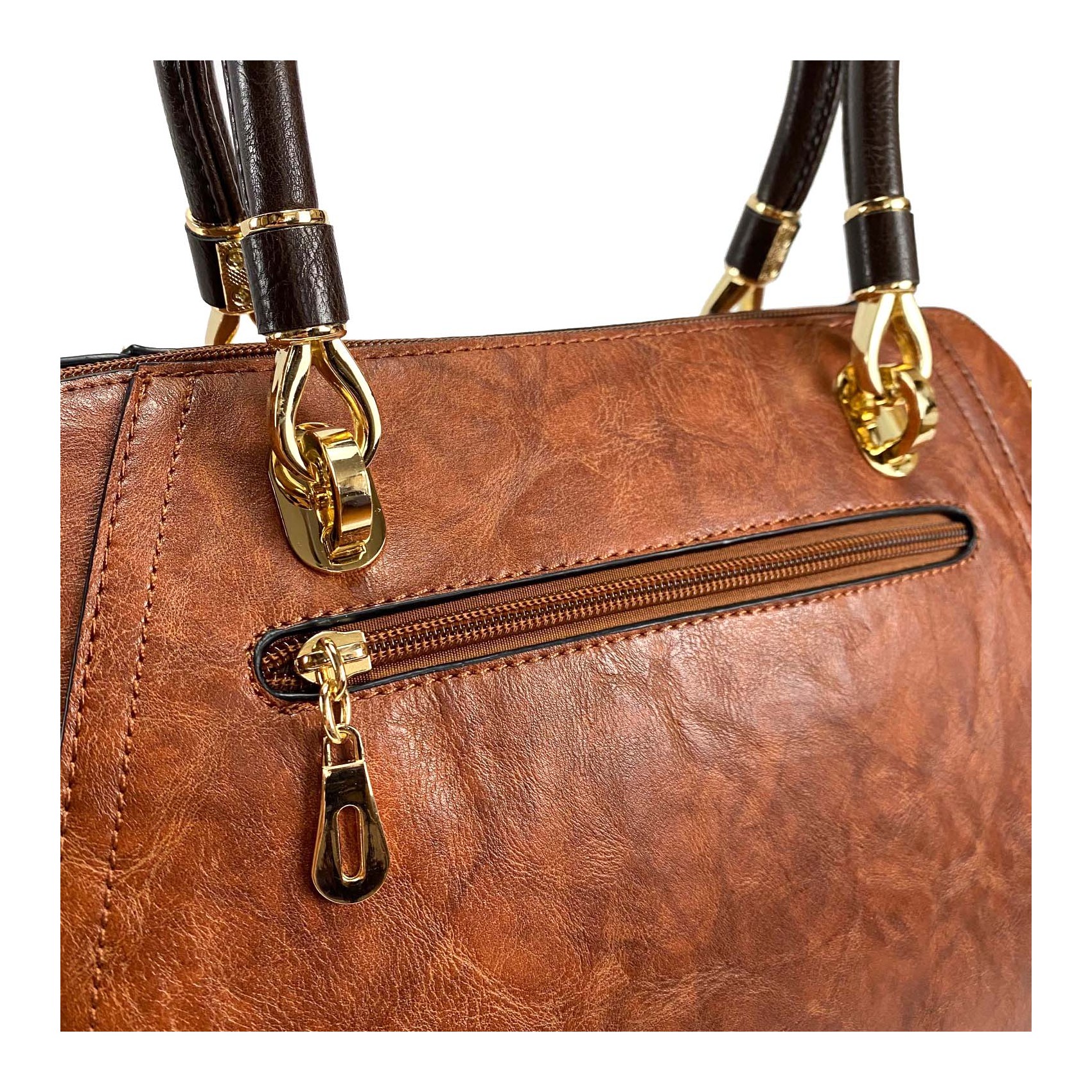 Женская классическая сумка Isa Paulina DS коричневая