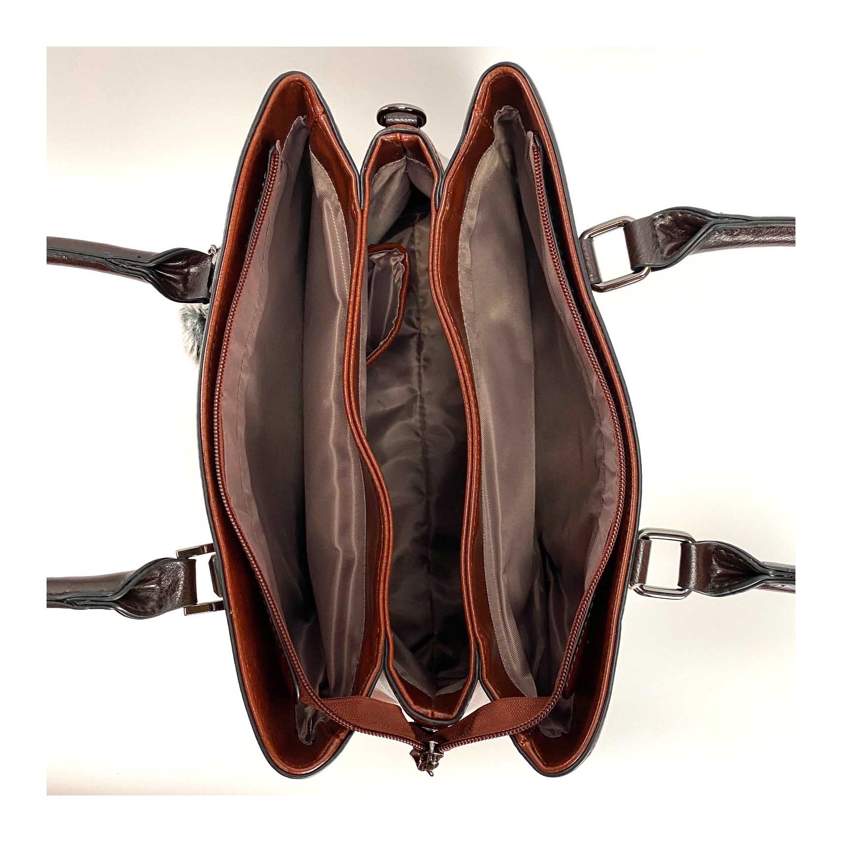 Женская классическая сумка Isa Paulina SE коричневая