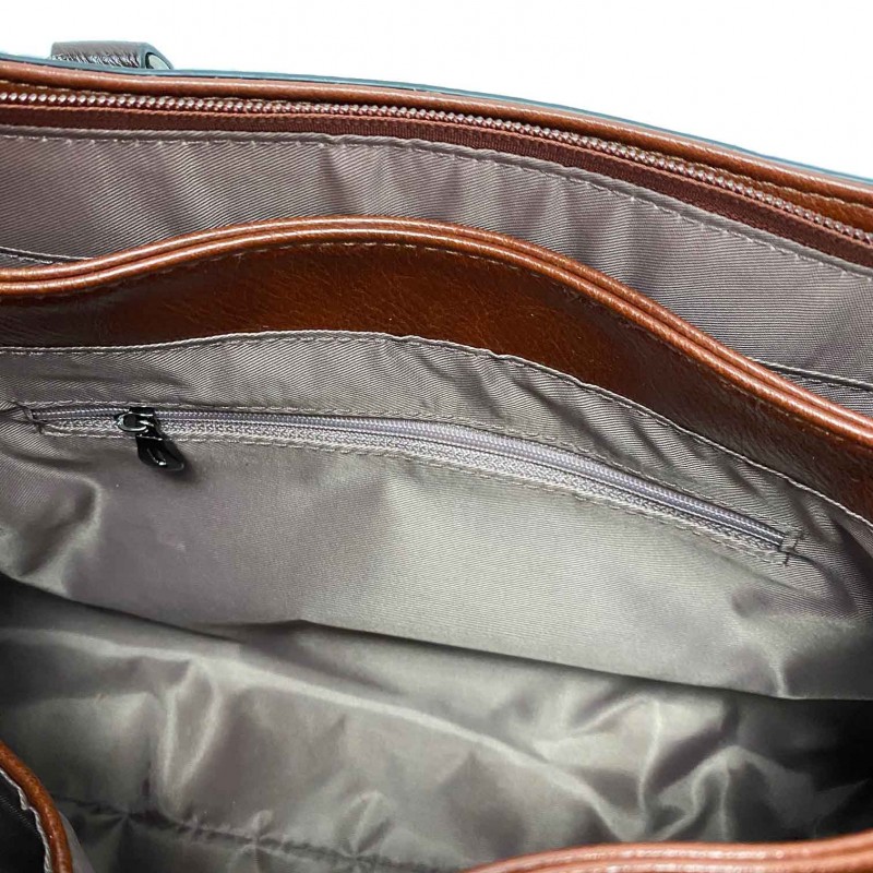 Женская классическая сумка Isa Paulina SE коричневая - 12 фото