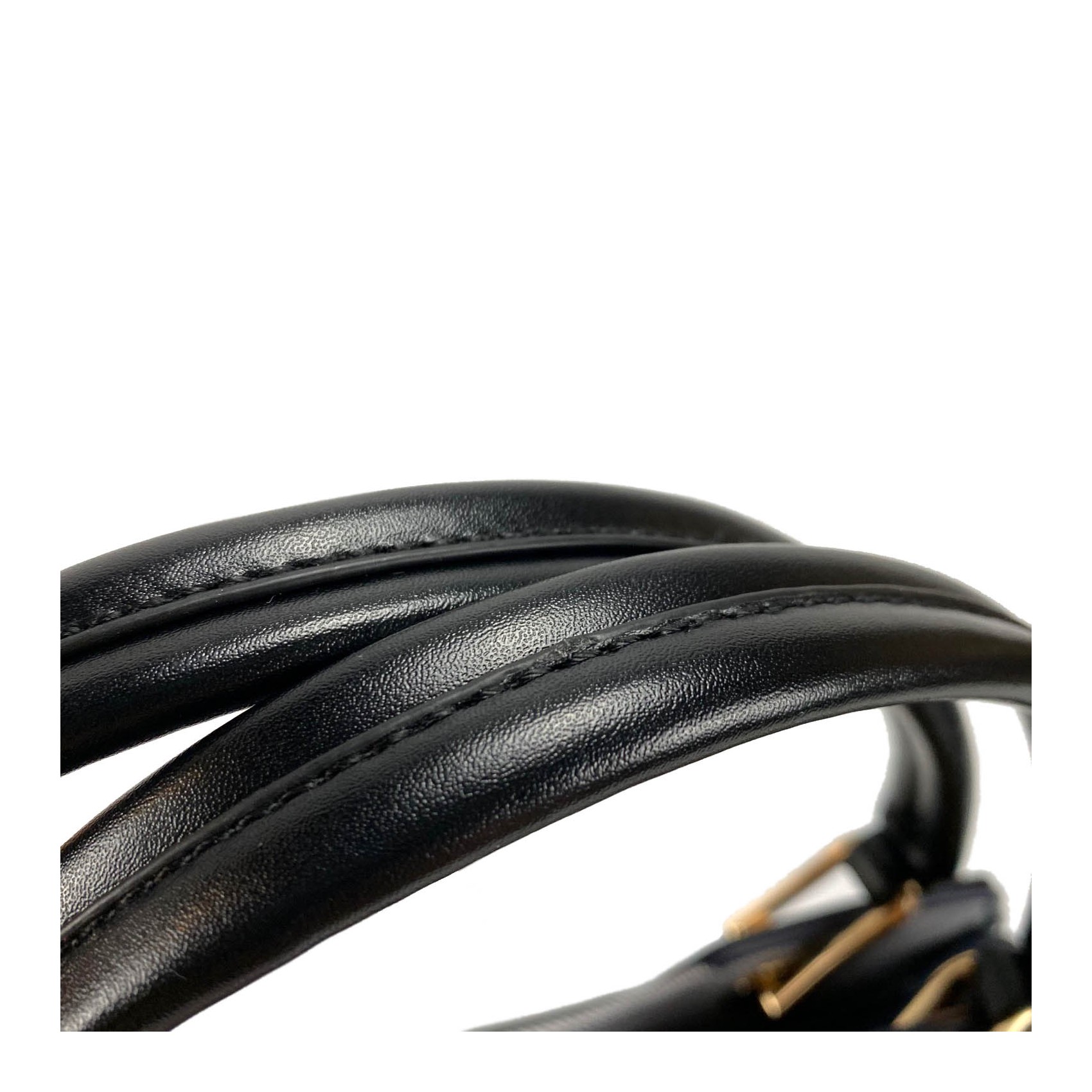 Женская классическая сумка Grace синяя с черными ручками