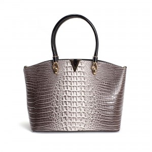 Жіноча класична сумка Inessa сіро-коричнева