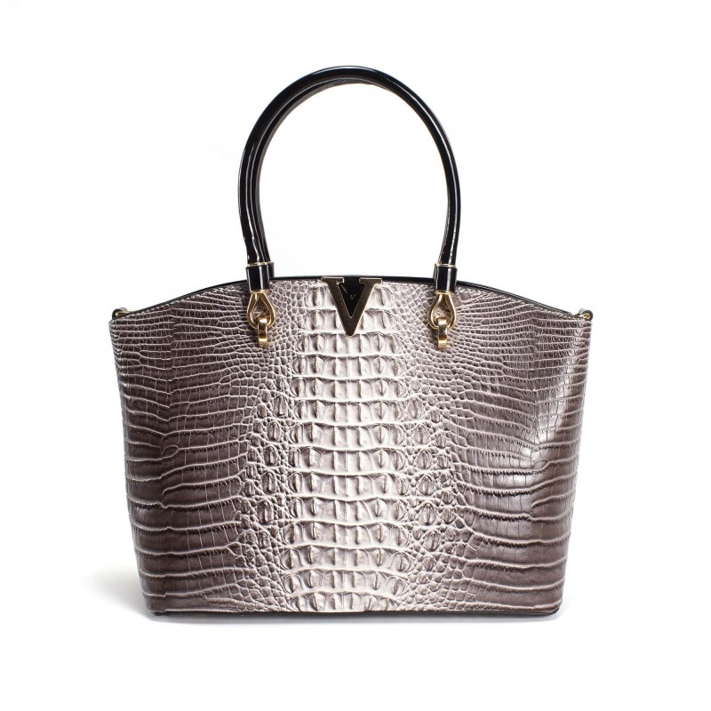 Жіноча класична сумка Inessa сіро-коричнева