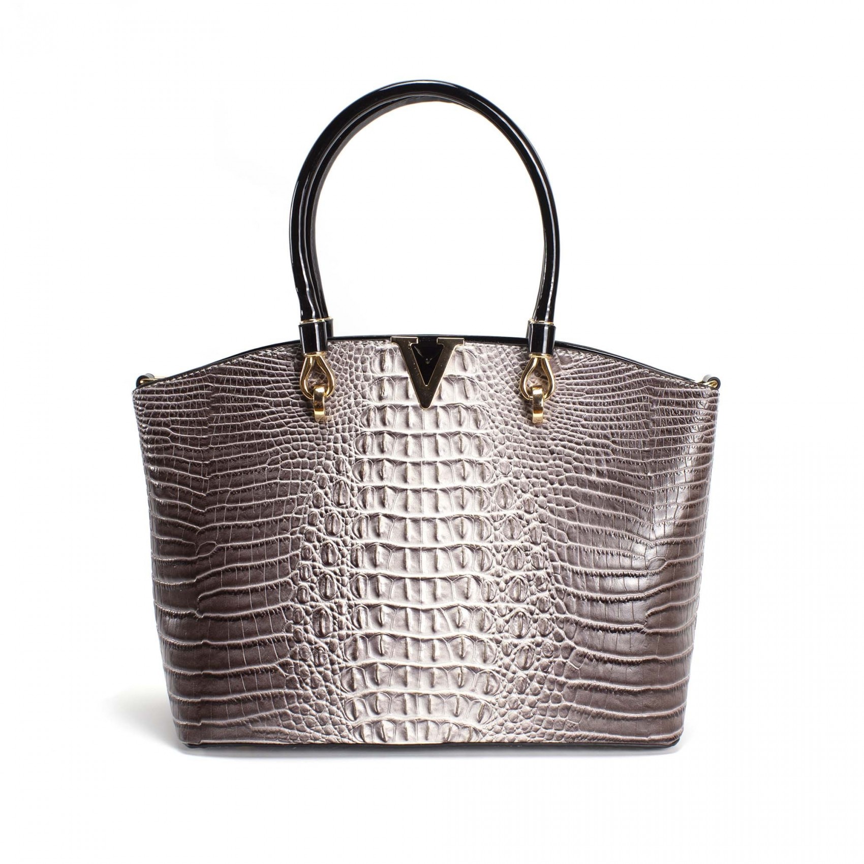 Жіноча класична сумка Inessa сіро-коричнева