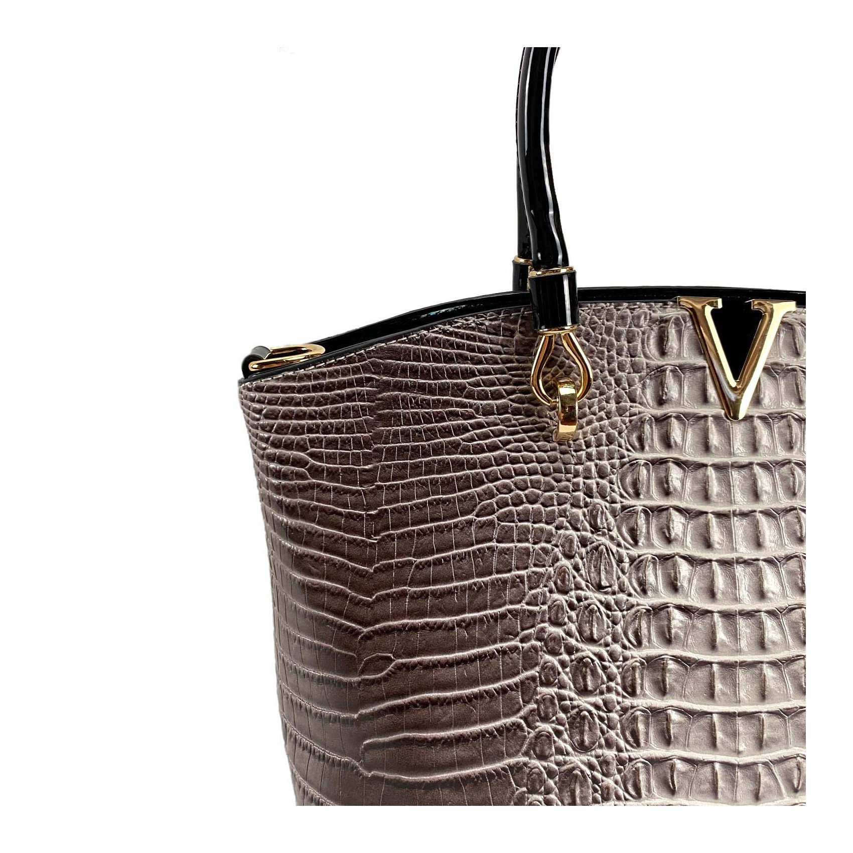 Жіноча класична сумка Inessa сіро-коричнева