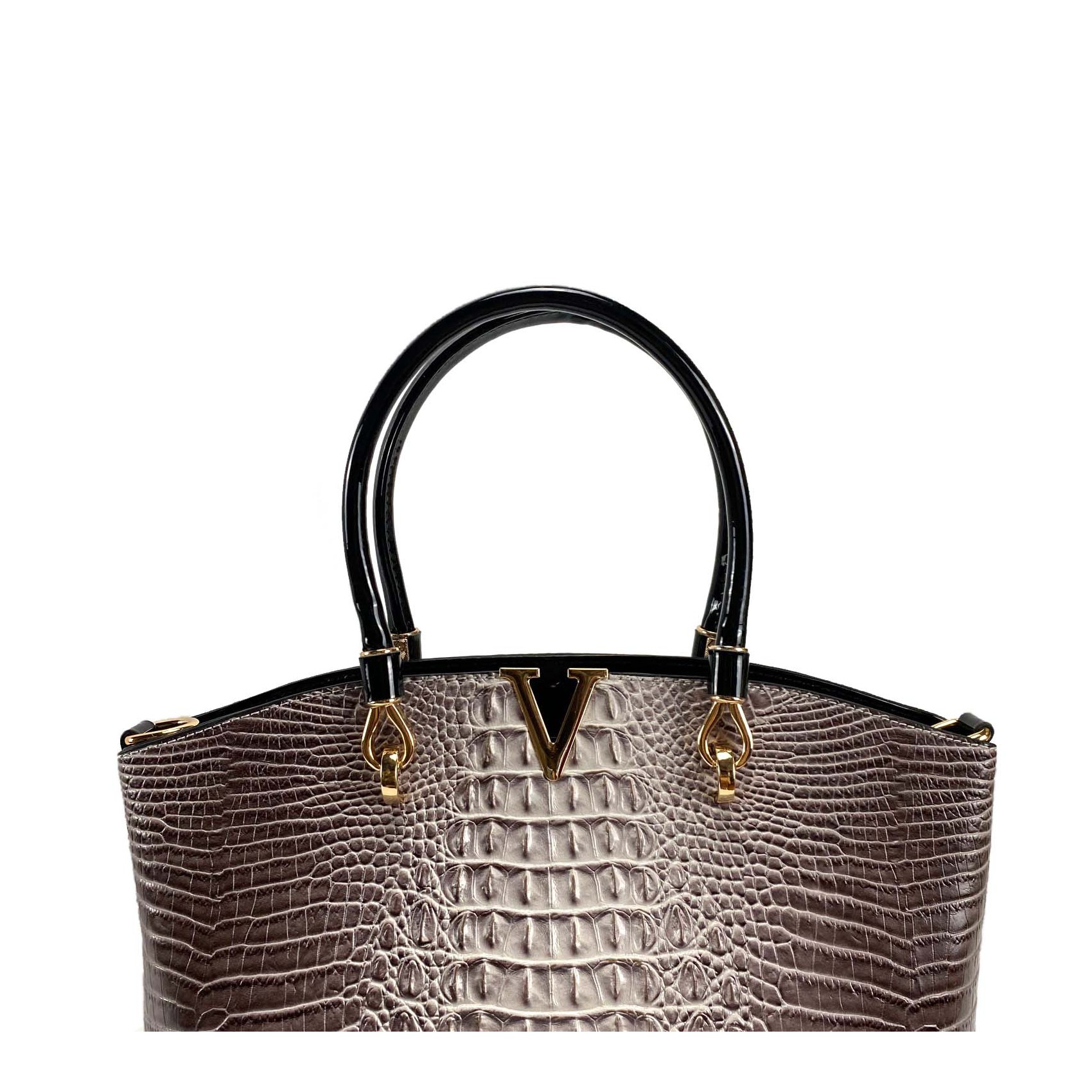 Жіноча класична сумка Inessa сіро-коричнева